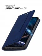 Чехол книжка iPhone 15 Pro Kruche Strict style Dark blue