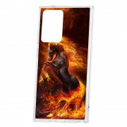 Чехол-накладка Samsung Galaxy Note 20 Ultra Kruche Print Конь огонь