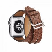 Ремешок для Apple Watch 42mm/44mm плетенка коричневый