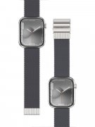 Ремешок для Apple Watch 38mm//40mm/41mm Amazingthing Titan Weave 2 Gray