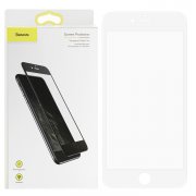 Защитное стекло iPhone 6 Plus/6S Plus Baseus Glass Film с силиконовой рамкой White 0.23mm
