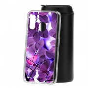 Чехол-накладка Samsung Galaxy A40 2019 Kruche Print Purple leaves