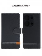 Чехол книжка Xiaomi Redmi Note 13 Pro 4G/Poco M6 Pro (4G) Kruche Purse Flip Black