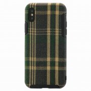 Чехол-накладка iPhone X/XS Remax Fabric Green Grid