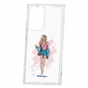 Чехол-накладка Samsung Galaxy Note 20 Ultra Kruche Print Fashion Girl