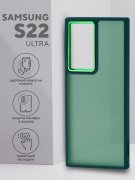 Чехол-накладка Samsung Galaxy S22 Ultra Kruche Camera Shine Green