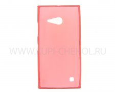 Чехол силиконовый NOKIA 730 Lumia красный глянцевый 0.5mm