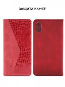 Чехол книжка iPhone XR Kruche Purse Croc Red