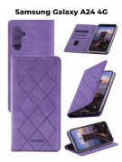 Чехол книжка Samsung Galaxy A24 4G Kruche Rhombus Lilac