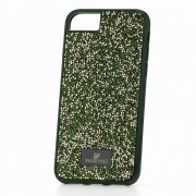 Чехол-накладка iPhone 7/8/SE (2020) Swarovski Кристаллы Green/Silver
