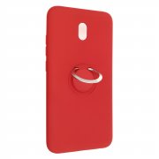 Чехол-накладка Xiaomi Redmi 8A Derbi Slim Silicone-3 с кольцом красный