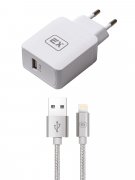 СЗУ 1USB 2.4A+кабель USB-Micro Exployd Sonder QC3.0 1m White УЦЕНЕН