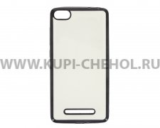 Чехол силиконовый Xiaomi Mi4i / Mi4c Hallsen прозрачный с черными краями без логотипа