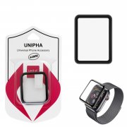 Защитное стекло для Apple Watch 44mm Unipha Full Glue 5D Black 0.33mm