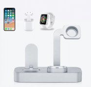 ДОК-станция для Apple Iphone/Apple Watch/AirPods COTEetCI Base 19 Silver
