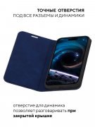 Чехол книжка Xiaomi Redmi Note 7/Note 7 Pro Kruche Strict style Dark blue