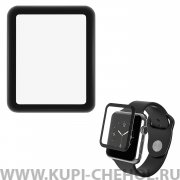 Защитное стекло для Apple Watch 42mm Red Line Full Screen 3D черное 0.33mm