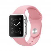 Ремешок для Apple Watch 42mm/44mm M/L силиконовый светло-розовый