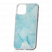 Чехол-накладка iPhone 11 Pro Derbi Блестящий мрамор голубой