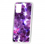 Чехол-накладка Samsung Galaxy S20 Plus Kruche Print Purple leaves