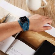 Ремешок для Apple Watch 42mm/44mm плетенка синий