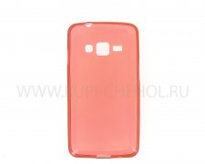 Чехол силиконовый Samsung Galaxy Ace 4 Lite G313h красный глянцевый 0.5mm