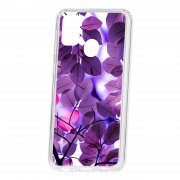 Чехол-накладка Samsung Galaxy M30S/M21 Kruche Print Purple leaves