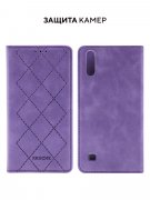 Чехол книжка Samsung Galaxy A10 2019 Kruche Rhombus Lilac