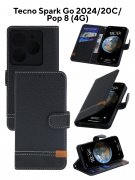 Чехол книжка Tecno Spark Go 2024/20C/Pop 8 (4G) Kruche Purse Flip Black
