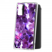 Чехол-накладка Samsung Galaxy Note 20 Kruche Print Purple leaves