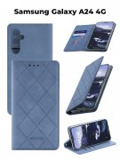 Чехол книжка Samsung Galaxy A24 4G Kruche Rhombus Cyan