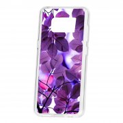 Чехол-накладка Samsung Galaxy S8 Kruche Print Purple leaves