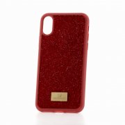 Чехол-накладка iPhone X/XS Swarovski Кристаллы Red