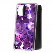Чехол-накладка Samsung Galaxy S10 Lite Kruche Print Purple leaves