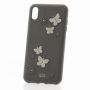 Чехол-накладка iPhone XS Max Luna Aristo с бабочками серый
