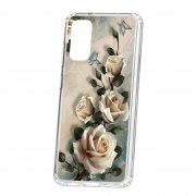 Чехол-накладка Samsung Galaxy S20 Kruche Print Белые розы