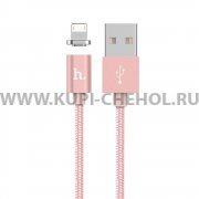 Кабель USB-iP HOCO UPL22 магнитный розово-золотой