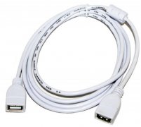 Кабель USB(F)-USB(F) Atcom AT5647 белый 1.8m