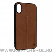 Чехол-накладка iPhone X/XS Hdci коричневый