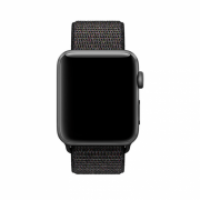 Ремешок для Apple Watch 38mm/40mm тканевый на липучке чёрный