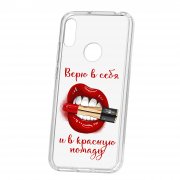 Чехол-накладка Huawei Y6 2019/Y6s 2019/Honor 8A/8A Pro Kruche Print Red lipstick