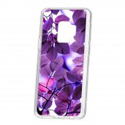 Чехол-накладка Samsung Galaxy S9 Kruche Print Purple leaves