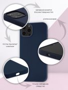 Чехол-накладка iPhone 13 Pro Kruche Silicone Magnet Navy blue