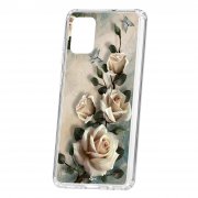 Чехол-накладка Samsung Galaxy A71 Kruche Print Белые розы