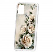 Чехол-накладка Samsung Galaxy A41 Kruche Print Белые розы