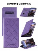 Чехол книжка Samsung Galaxy S10 Kruche Rhombus Lilac
