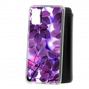 Чехол-накладка Samsung Galaxy A51 Kruche Print Purple leaves