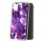 Чехол-накладка Huawei P40 Lite Kruche Print Purple leaves