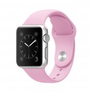 Ремешок для Apple Watch 42mm/44mm S/M силиконовый светло-розовый 
