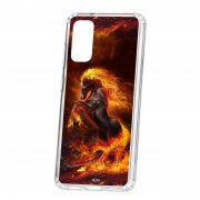 Чехол-накладка Samsung Galaxy S20 Kruche Print Конь огонь